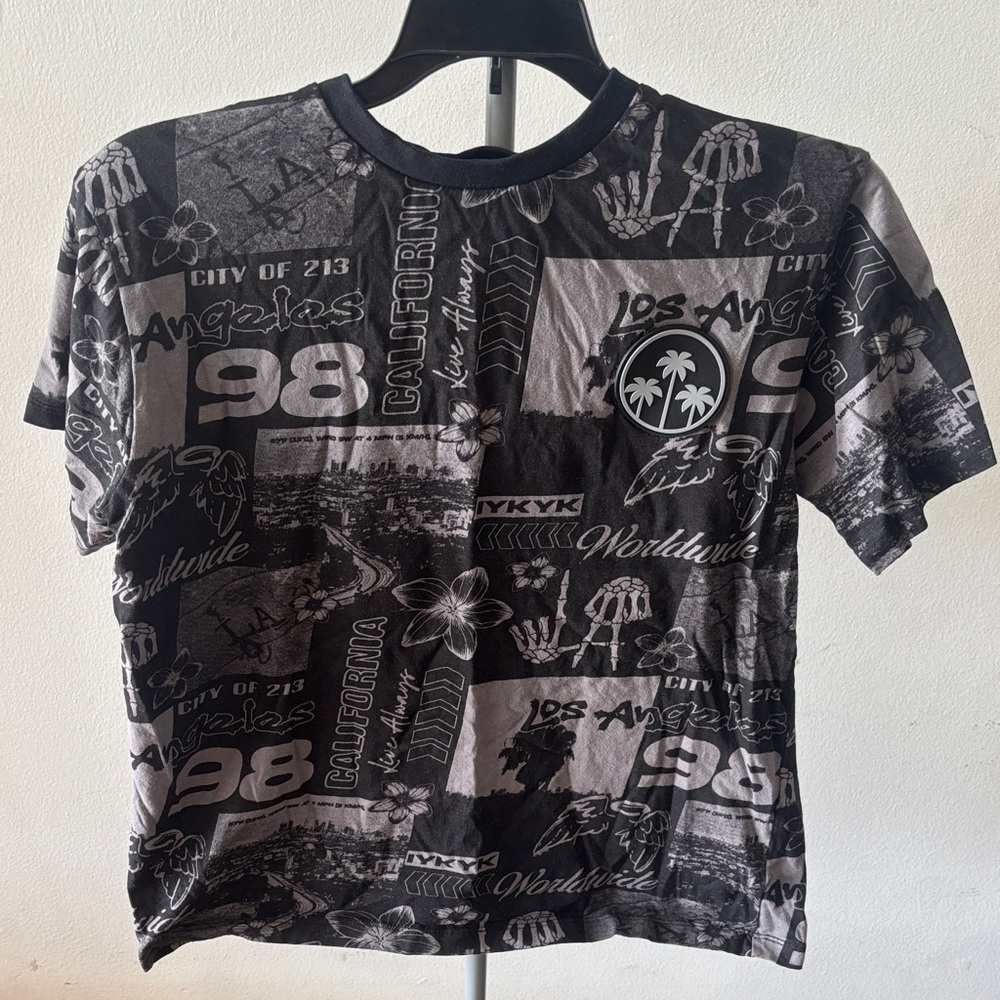 Eighty Eight Black & Gray Los Angeles Graphic Tee
